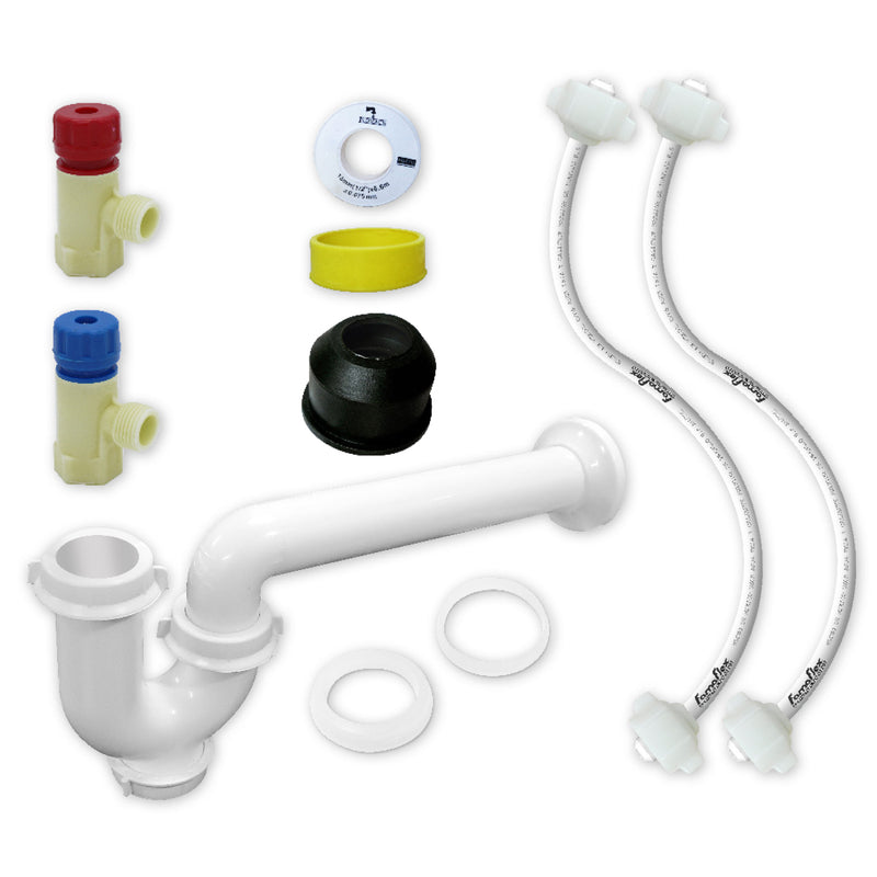 Kit De Instalacion Para Lavabo y Fregadero Con Cespol-FAcil, FF Polimax 1/2" x 45 cms. (3107)