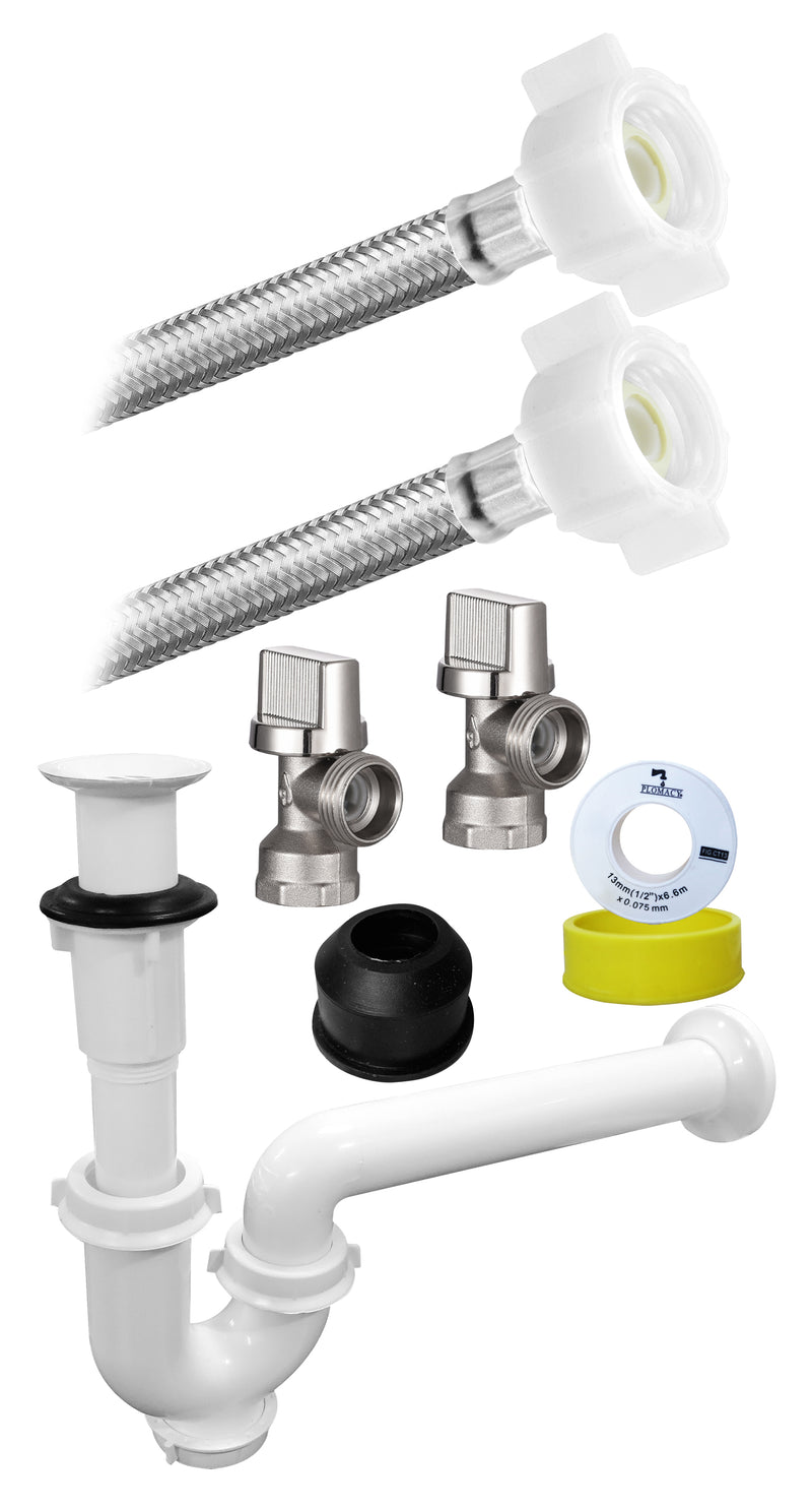 Kit De Instalacion Para Lavabo Con Cespo-Facil Rejilla Bca, FF Premium, Valvulas Angular de Laton (3191)