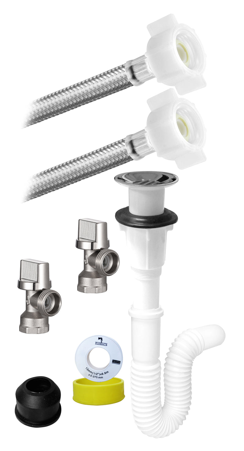 Kit De Instalacion Para Lavabo Con Cespo-Plus XL Rejilla Inox, FF Premium, Valvulas Laton, (3193)