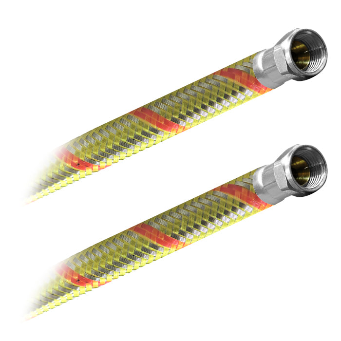 Conector Flexible | Gas | 5/16" FLARE X 5/16" FLARE Poliacero | Acero y Vinil