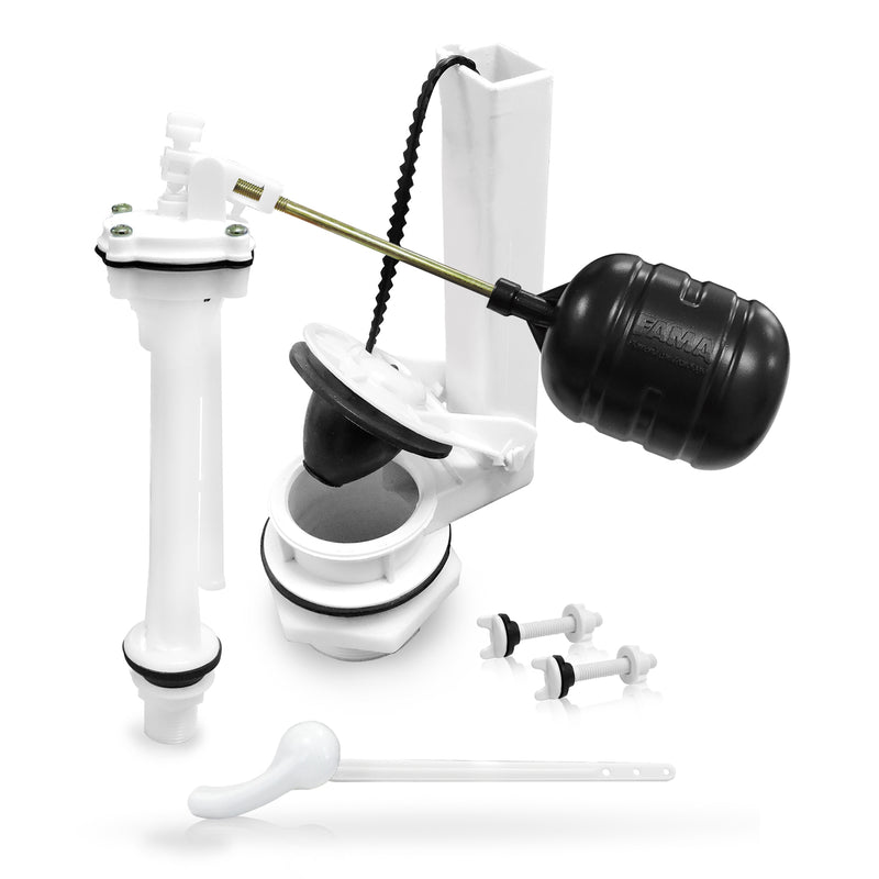 Herraje WC Mini-Max 2" x 8" Pal. Bca. B/Bco. M.Janet, Sin Esponjoso (9400)