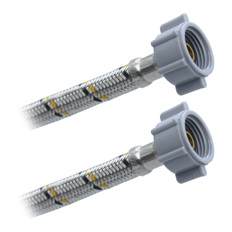 Conector Flexible | Lavabo y Fregadero | 1/2" AM X 1/2" AM | Acero Inoxidable