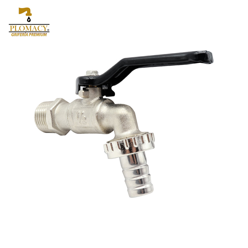 Llave Jardín 1/2" Esfera con Palanca 100% Latón